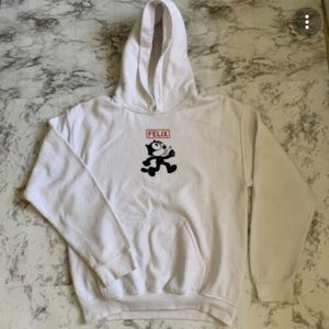 Neon riot Felix the cat white sweatshirt